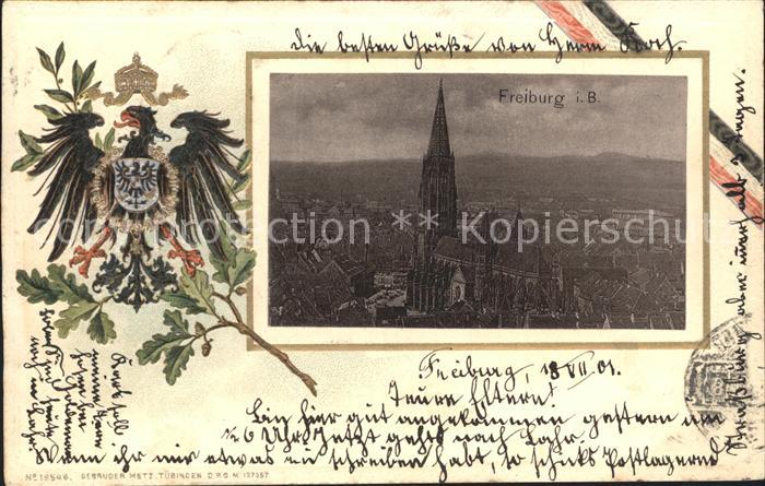 Freiburg Breisgau Stadtansicht mit Muenster