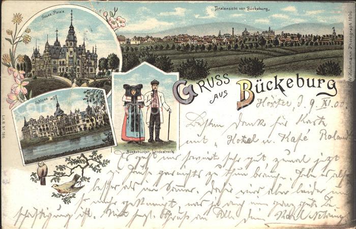 Bueckeburg Neues Palais Totalansicht Schloss Bueckeburger Tracht