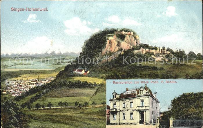Singen Hohentwiel Panorama Restauration zur Alten Post