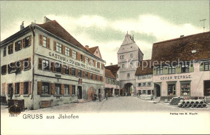 Ilshofen Strassenpartie Gasthof Ochsen Stadttor