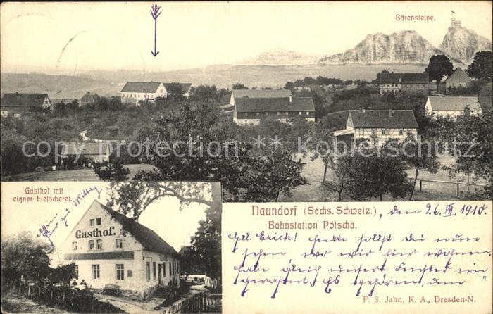 Naundorf Schmiedeberg Erzgebirge Teilansicht Baerensteine Gasthof