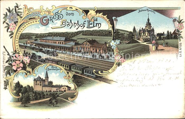 Elm Braunschweig Bahnhof Elm Schloss Ramholz Burg Brandenstein