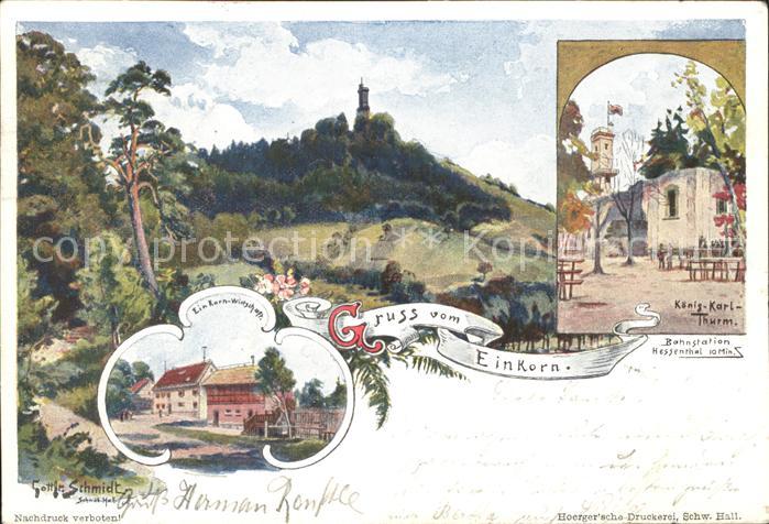 Einkorn Schwaebisch Hall Einkorn Wirtschaft Koenig Karl Thurm
