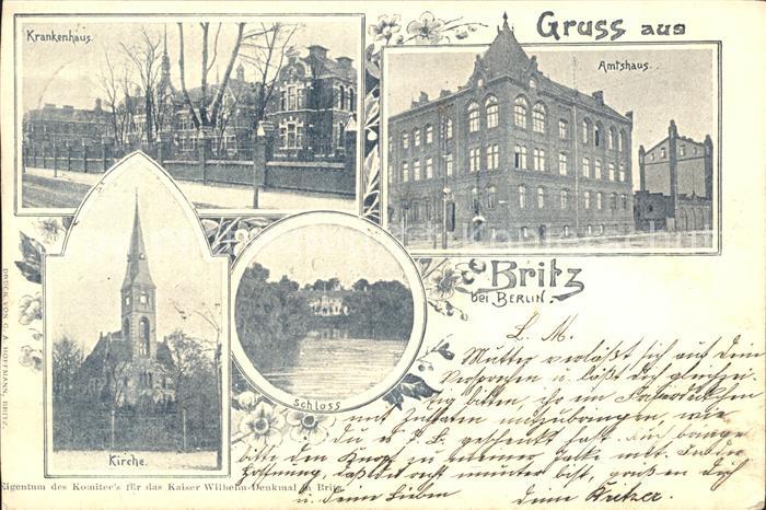 Britz Berlin Krankenhaus Amtshaus Kirche Schloss