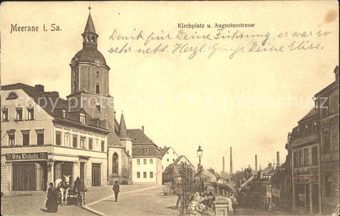 Meerane Kirchplatz und Augustusstrasse