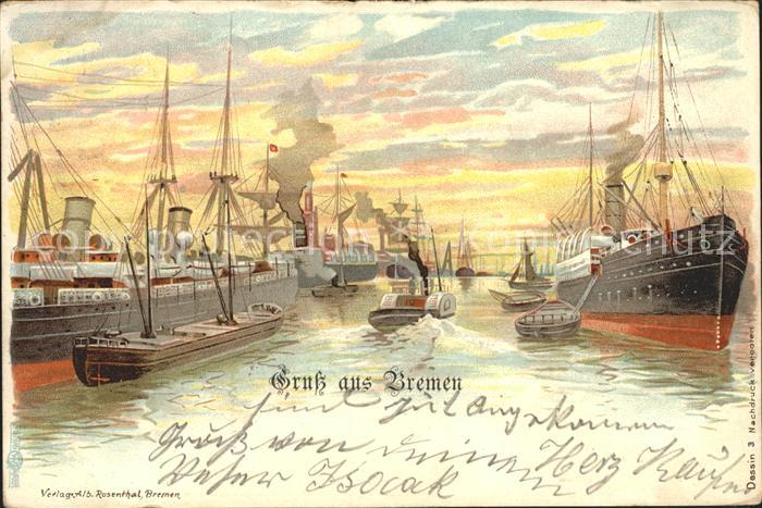 BREMEN  CITY Hafen Ozeandampfer