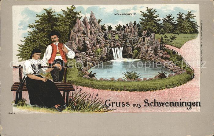 Schwenningen Neckar Trachtenpaar Neckarquelle