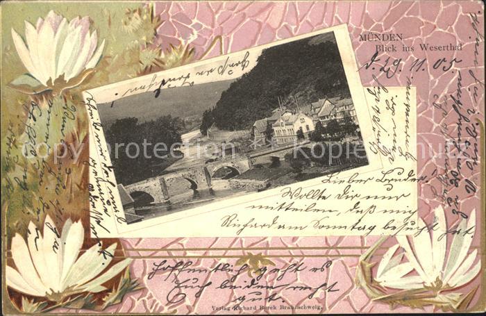 Muenden Blick ins Westertal Bruecke