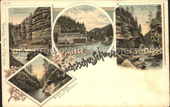 Herrnskretschen Boehmen Restauration Edmundsklamm Herrnskretschen Saechsische Sc
