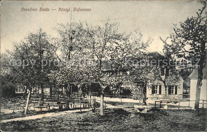 DRESDEN Elbe Koenigliche Hofewiese Restaurant Dresdner Heide