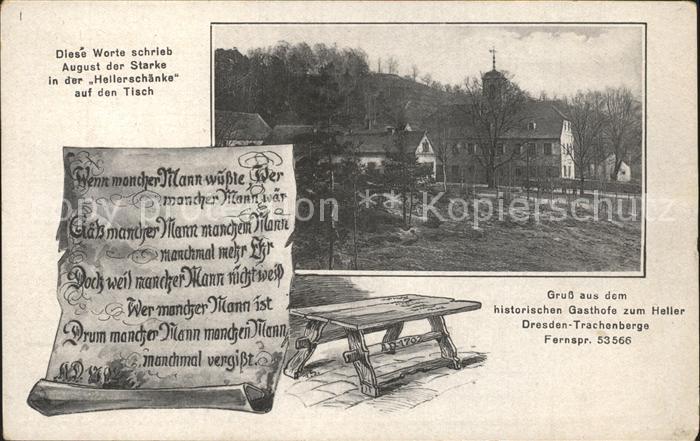 Trachenberge Dresden Historischer Gasthof zum Heller August der Starke