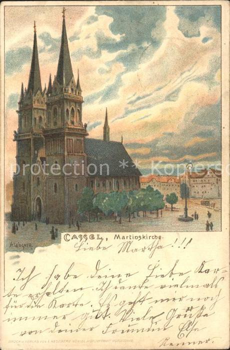 Cassel Kassel Martinskirche Kuenstlerkarte Reichspost