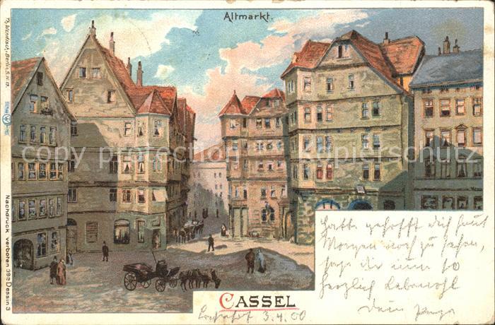 Cassel Kassel Altmarkt Kuenstlerkarte
