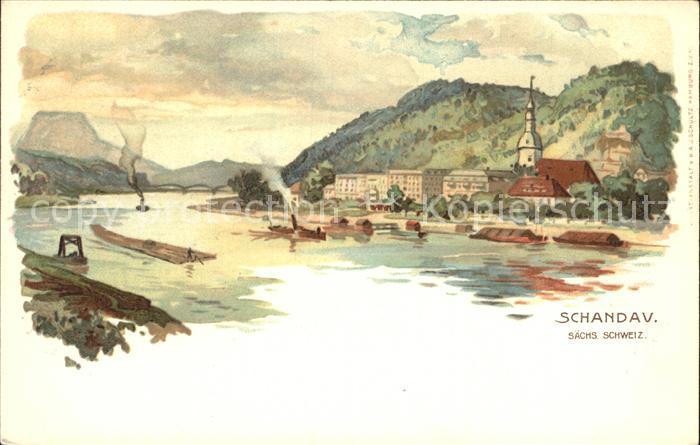 Schandau Bad Panorama Elbtal