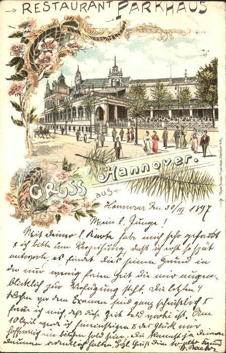 HANNOVER  CITY Restaurant Parkhaus Litho Reichspost