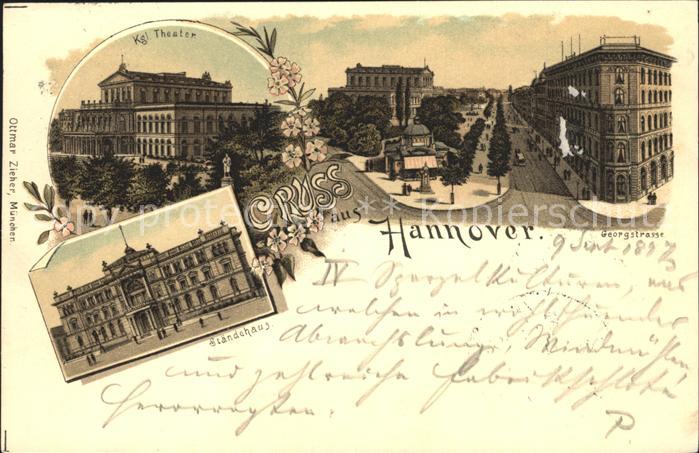 HANNOVER  CITY Koenigliches Theater Georgstrasse Staendehaus