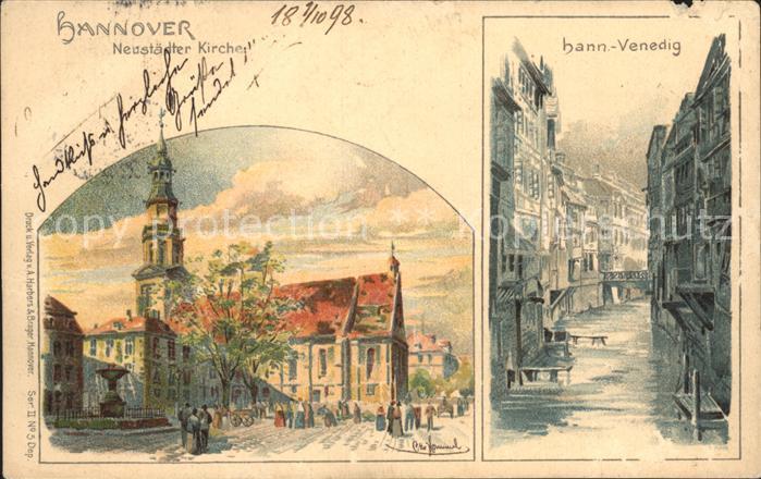 HANNOVER  CITY Neustaedter Kirche Klein Venedig Reichspost