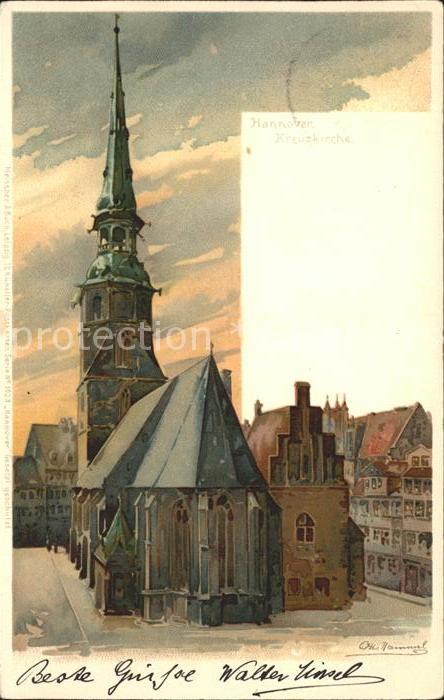 HANNOVER  CITY Kreuzkirche Litho