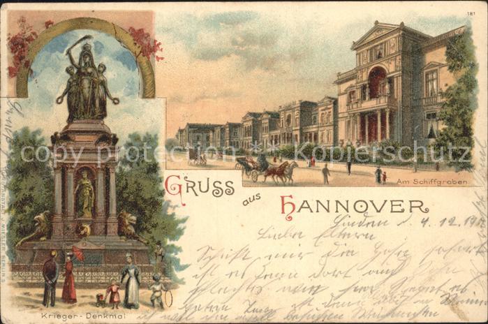 HANNOVER  CITY Kriegerdenkmal Am Schiffgraben