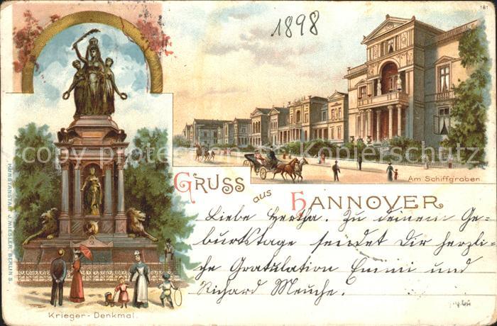 HANNOVER  CITY Kriegerdenkmal Am Schiffgraben Reichspost
