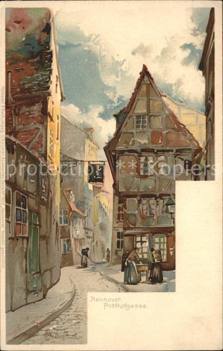 HANNOVER CITY Potthofgasse Kuenstlerkarte