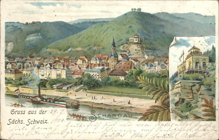 Schandau Bad Elbe Raddampfer Schlossbastei