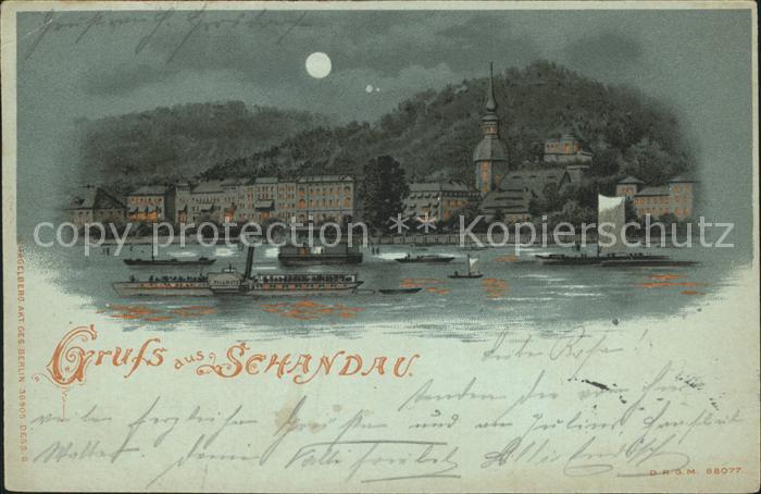 Schandau Bad im Mondschein