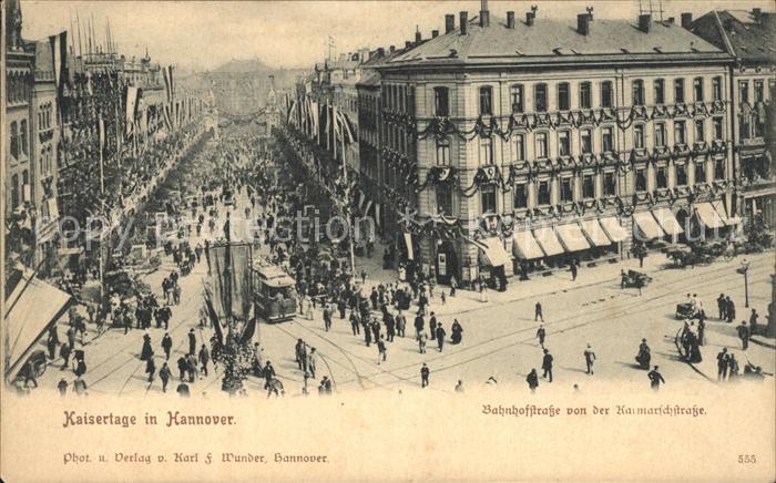 HANNOVER  CITY Kaisertage Bahnhofstrasse von der Karmarschstrasse Reichspost