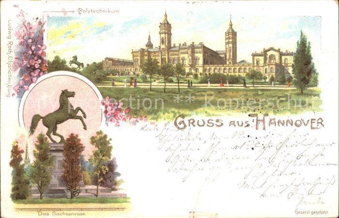 HANNOVER  CITY Polytechnikum Sachsenross Litho