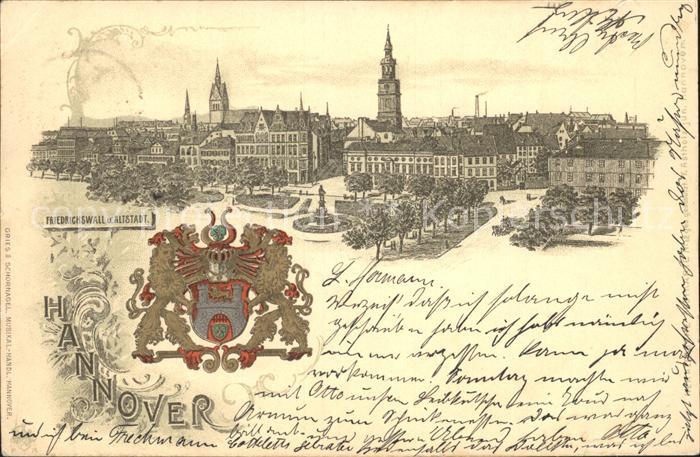 HANNOVER  CITY Friedrichswall und Altstadt Wappen