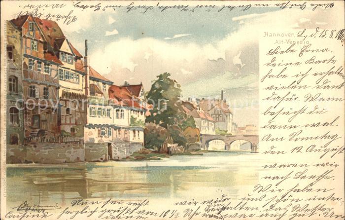 HANNOVER  CITY Alt Venedig Kuenstlerkarte