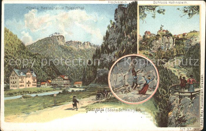 Polenztal Hotel Restauration Hockstein Wolfsschlucht Schloss Hohnstein Reichspos