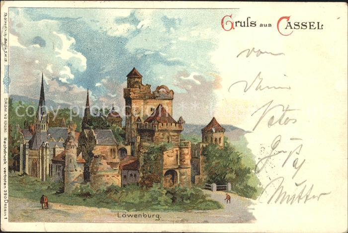 Cassel Kassel Loewenburg Kuenstlerkarte