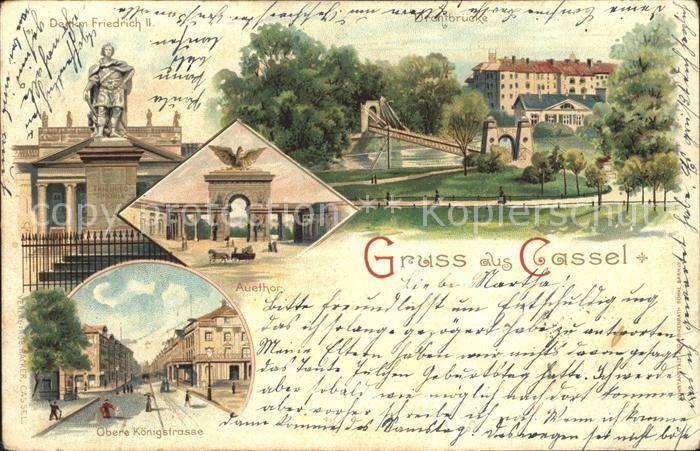 Cassel Kassel Denkmal Friedrich II Drahtbruecke Auetor Koenigstrasse