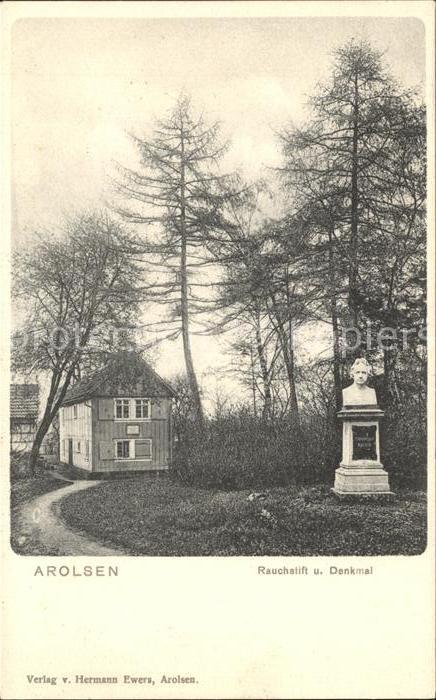 Arolsen Bad Rauchstift und Denkmal Bueste