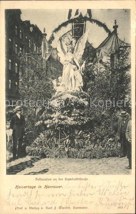 HANNOVER  CITY Kaisertage Dekoration an der Humboldtstrasse Reichspost
