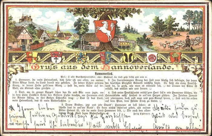 HANNOVER  CITY Hannoverlied Stadtwappen Sachsenross