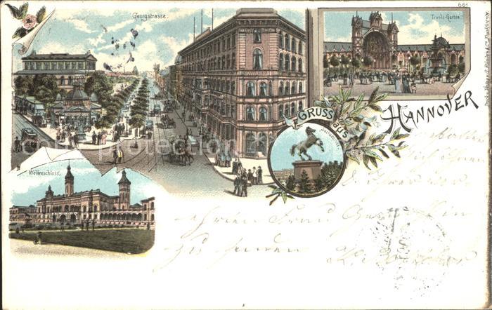 HANNOVER  CITY Georgstrasse Tivoli Garten Sachsenross Welfenschloss Hochschule R