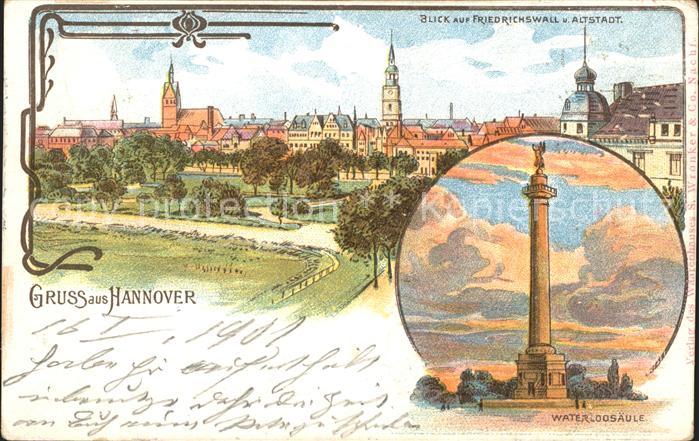 HANNOVER  CITY Friedrichswall Altstadt Waterloosaeule