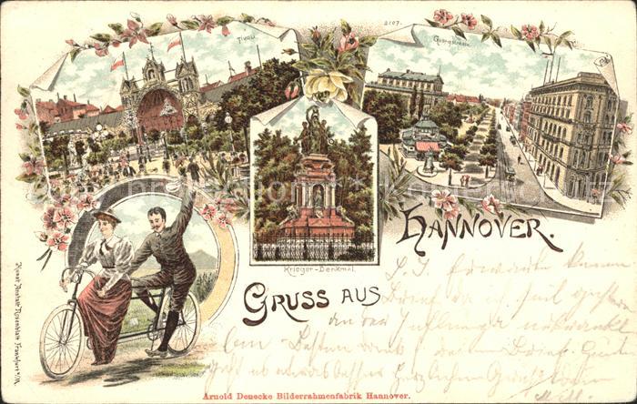 HANNOVER  CITY Tivoli Garten Georgstrasse Kriegerdenkmal Tandem Fahrrad