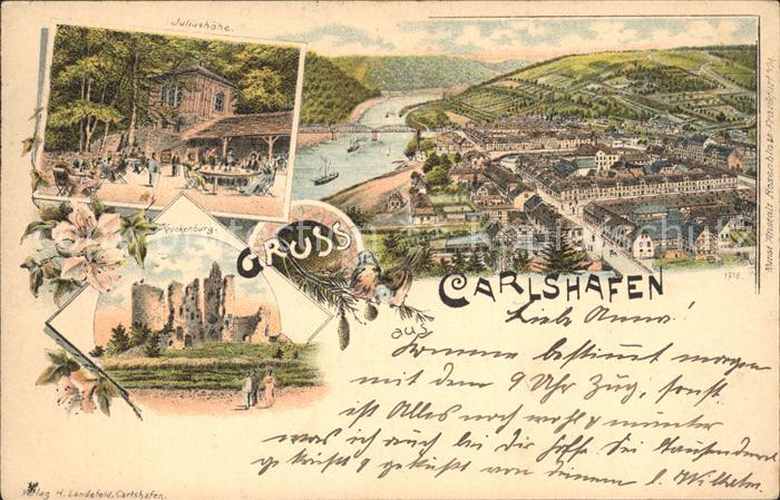 Carlshafen Panorama Weser Juliushoehe Kruckenburg