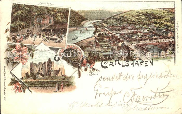 Carlshafen Panorama Weser Juliushoehe Kruckenburg Reichspost