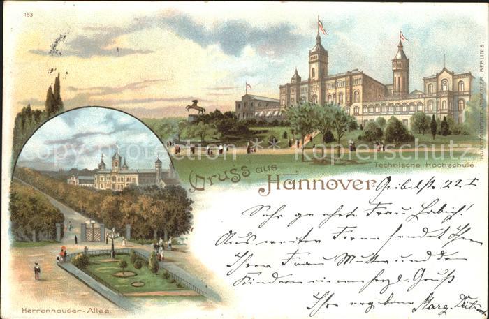 HANNOVER  CITY Technische Hochscule Herrenhaeuser Allee Reichspost