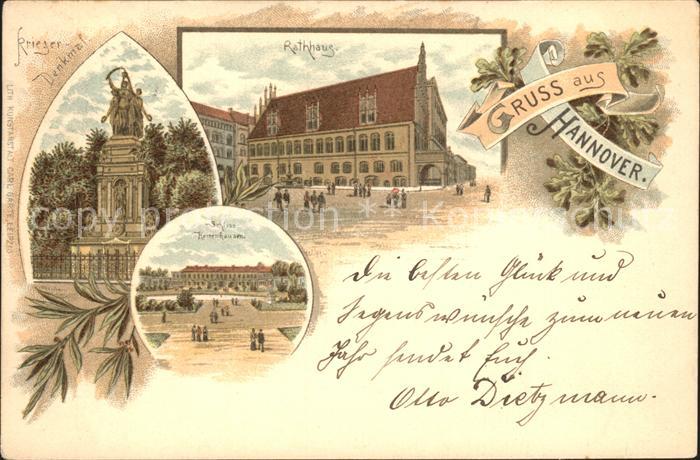 HANNOVER  CITY Kriegerdenkmal Rathaus Schloss Herrenhausen Reichspost