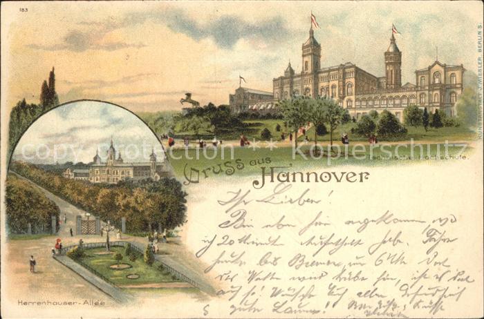 HANNOVER  CITY Herrenhaeuser Allee Technische Hochschule