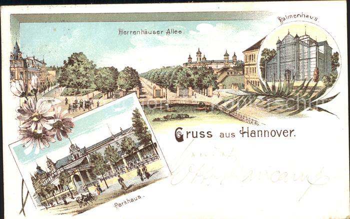 HANNOVER  CITY Herrenhaeuser Allee Palmenhaus Restaurant Parkhaus