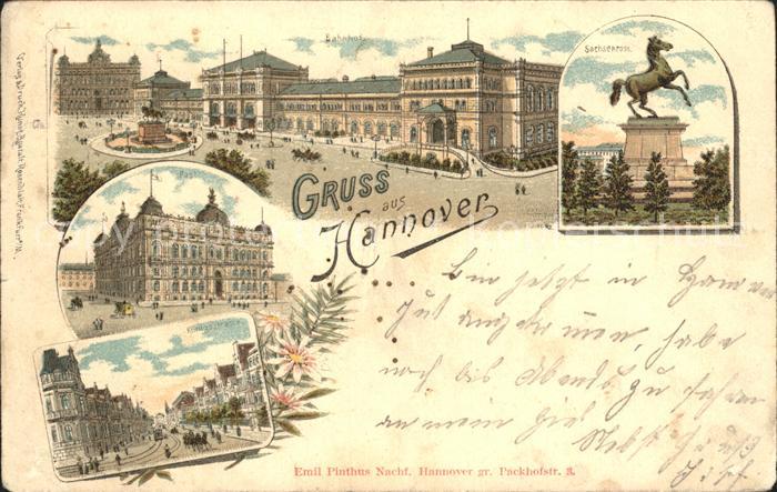 HANNOVER  CITY Ernst August Platz Bahnhof Sachsenross Post Koenigsstrasse Reichs