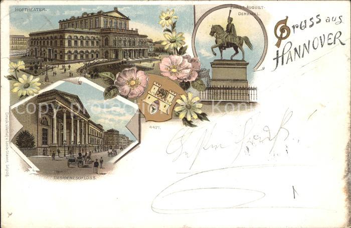 HANNOVER  CITY Hoftheater Ernst August Denkmal Residenzschloss Reichspost