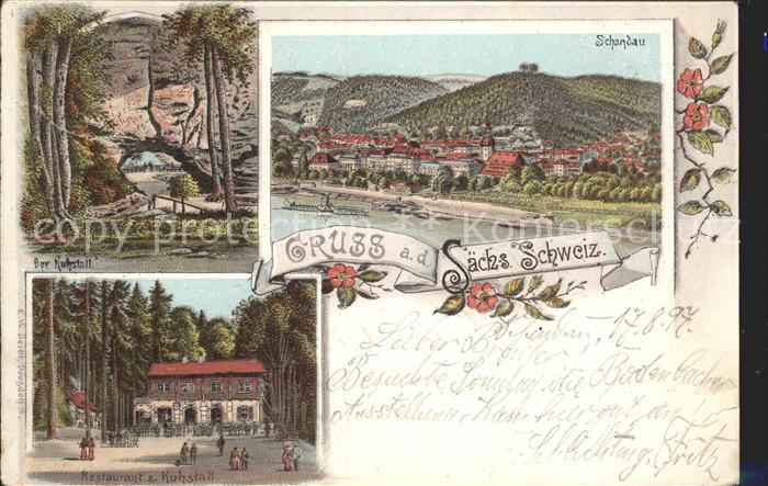 Schandau Bad Kuhstall Felsentor Restaurant Elbsandsteingebirge Reichspost