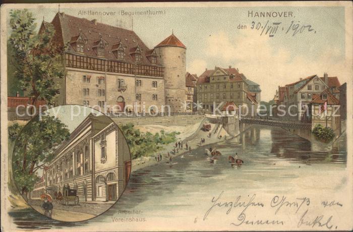Alt Hannover Beguinenturm Arbeiter Vereinshaus Reichspost